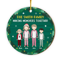 Personalized Gift For Family Making Memories Together Christmas Circle Ornament 29799 thumb 1