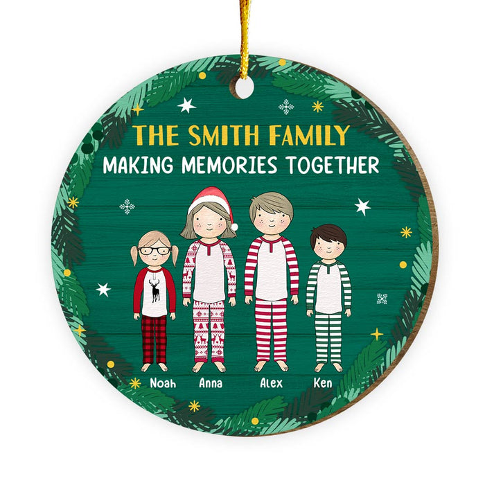 Personalized Gift For Family Making Memories Together Christmas Circle Ornament 29799 1