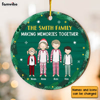 Personalized Gift For Family Making Memories Together Christmas Circle Ornament 29799 thumb 1