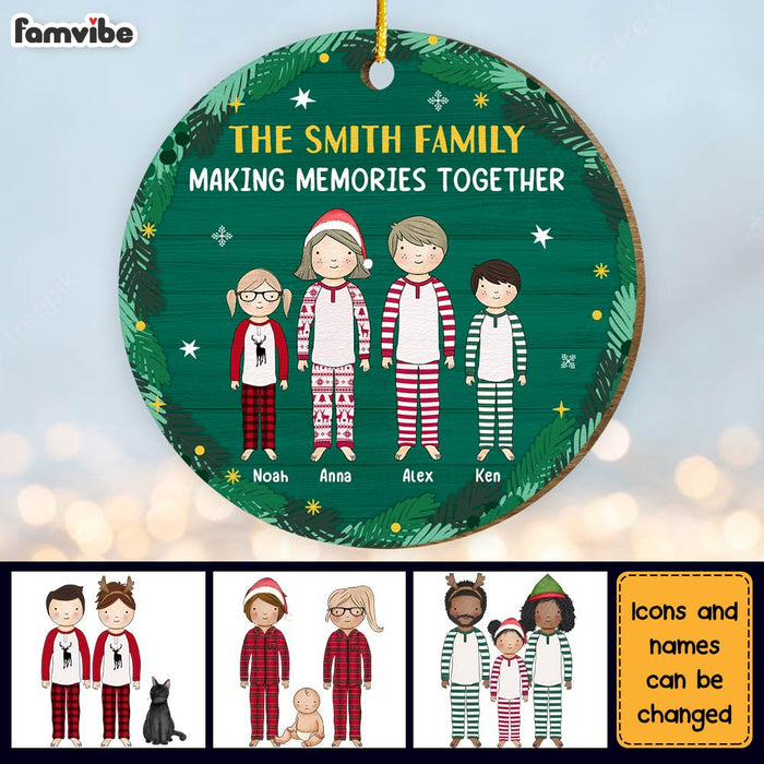 Personalized Gift For Family Making Memories Together Christmas Circle Ornament 29799 1