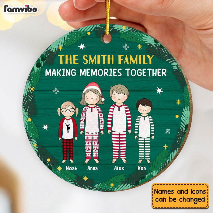 Personalized Gift For Family Making Memories Together Christmas Circle Ornament 29799 1