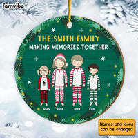 Personalized Gift For Family Making Memories Together Christmas Circle Ornament 29799 thumb 1