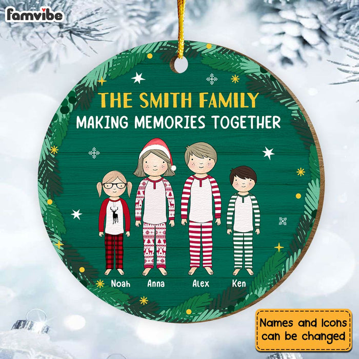 Personalized Gift For Family Making Memories Together Christmas Circle Ornament 29799 1