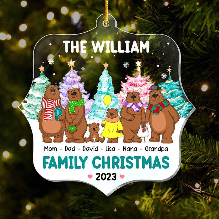 Personalized Gift For Family Bear Christmas Ornament 29804 1