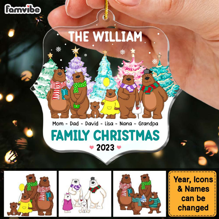 Personalized Gift For Family Bear Christmas Ornament 29804 1