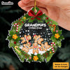 Personalized Gift Grandma's Cookie Crew Christmas Wreaths 5 Layered Shaker Ornament 29805 1