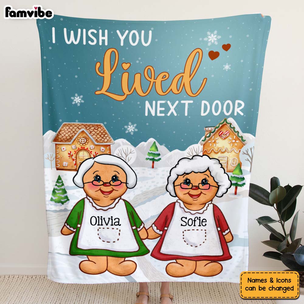 Personalized I Wish You Lived Next Door Friends Blanket 29806 Primary Mockup