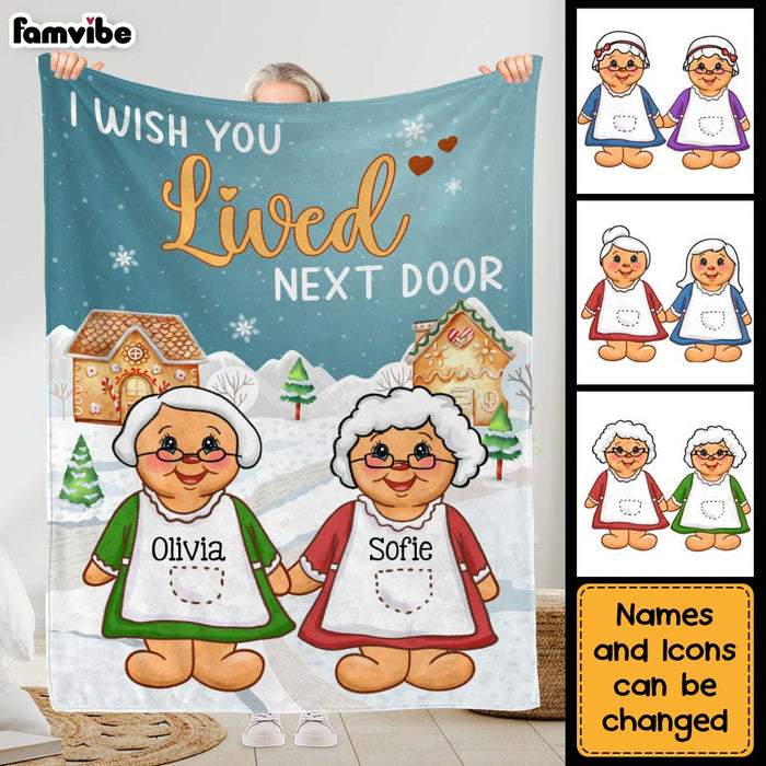 Personalized I Wish You Lived Next Door Friends Blanket 29806 1