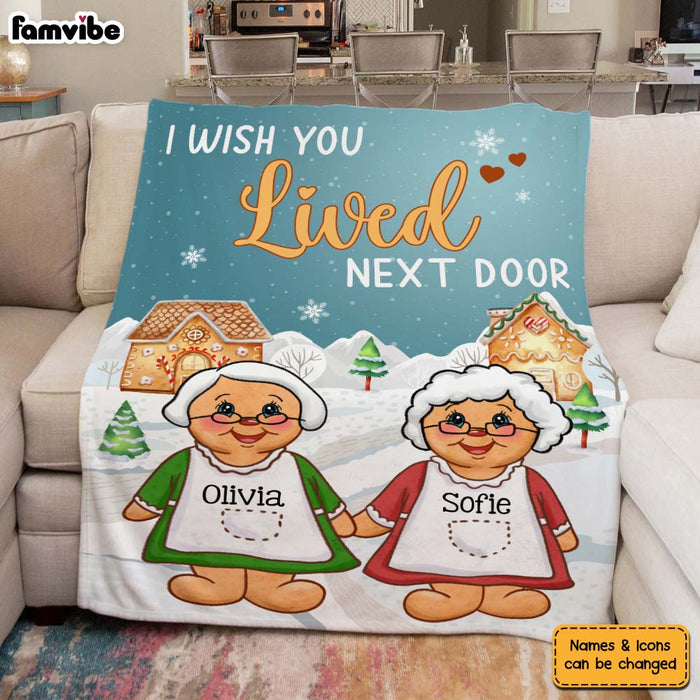 Personalized I Wish You Lived Next Door Friends Blanket 29806 1