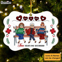 Personalized Gift For Friends Sisterhood Hearts Benelux Ornament 29807 thumb 1