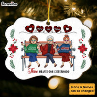 Personalized Gift For Friends Sisterhood Hearts Benelux Ornament 29807 thumb 1