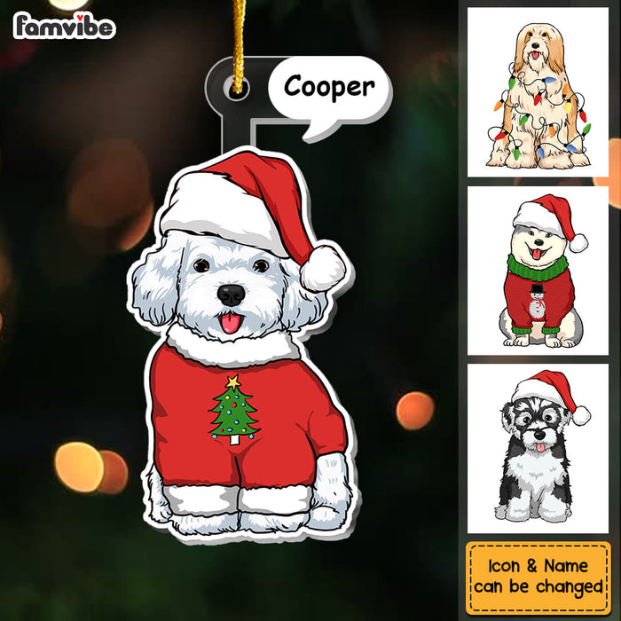 Personalized Dog Shape Ornament 29809 1