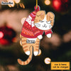 Personalized Hanging Cat Christmas Ornament 29811 1