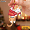 Personalized Hanging Cat Christmas Ornament 29811 1