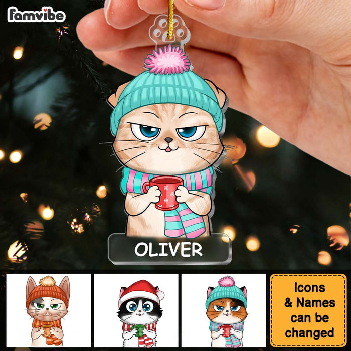 Personalized Warm Cat Christmas Ornament 29813 1
