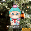 Personalized Warm Cat Christmas Ornament 29813 1