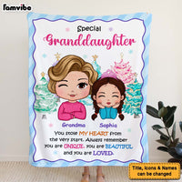 Personalized Gift For Granddaughter You Are Unique Blanket 29814 thumb 1
