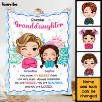 Personalized Gift For Granddaughter You Are Unique Blanket 29814 thumb 1