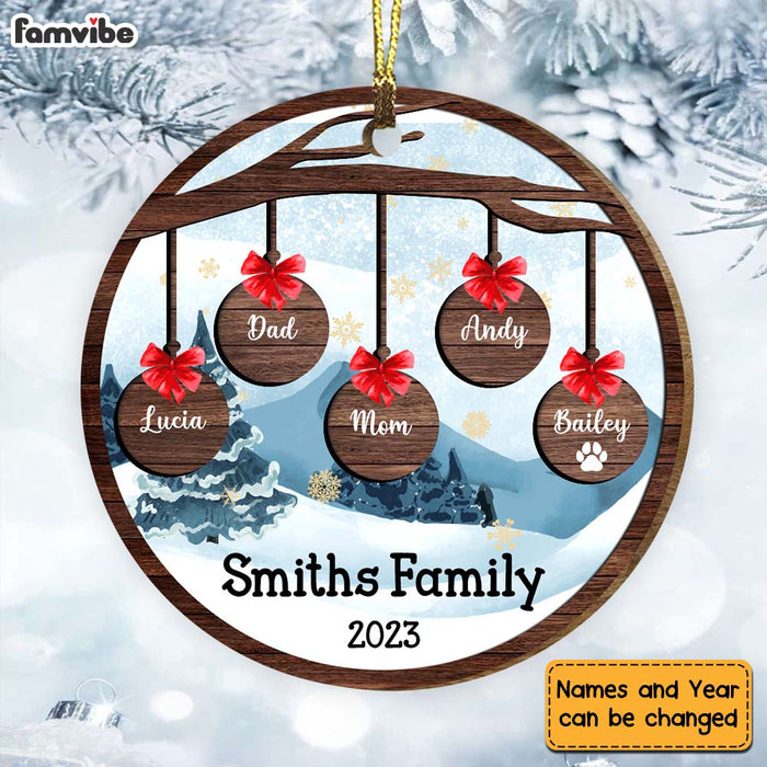 Personalized Gift For Family Christmas 2023 Circle Ornament 29815 1