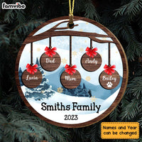 Personalized Gift For Family Christmas 2023 Circle Ornament 29815 thumb 1