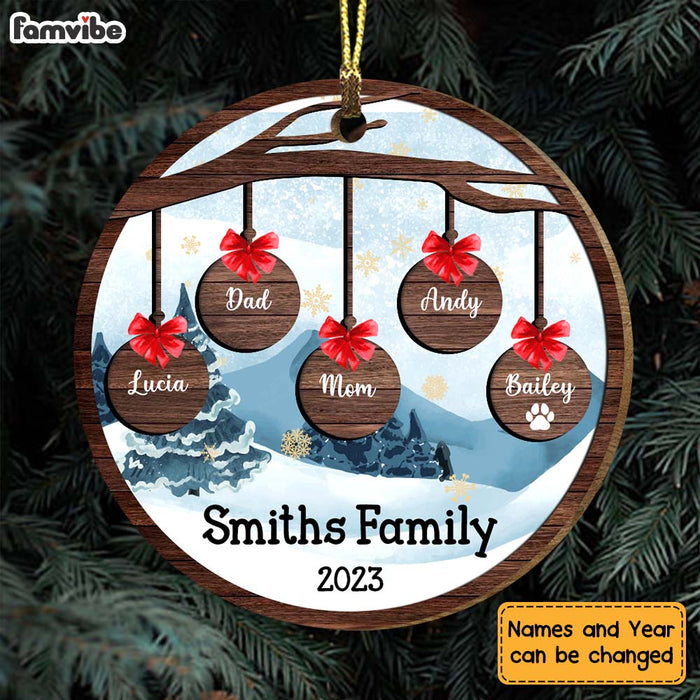 Personalized Gift For Family Christmas 2023 Circle Ornament 29815 1