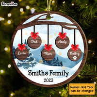 Personalized Gift For Family Christmas 2023 Circle Ornament 29815 thumb 1