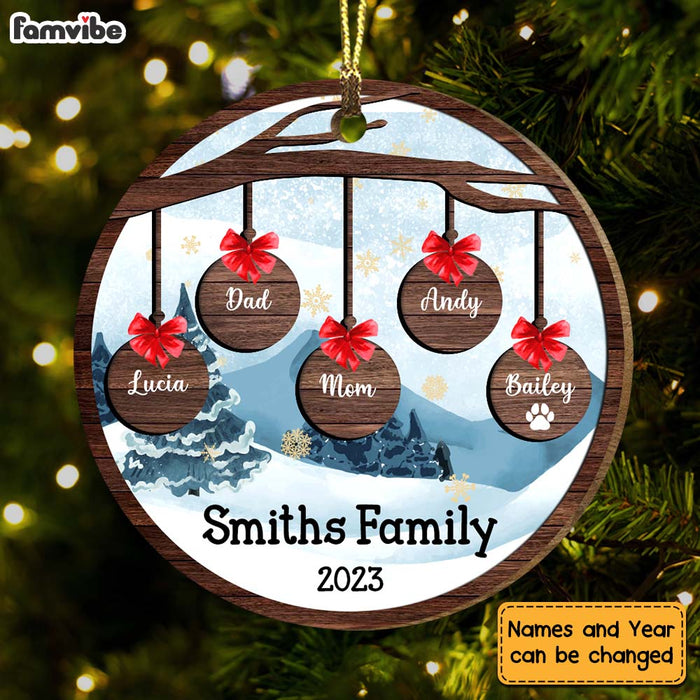 Personalized Gift For Family Christmas 2023 Circle Ornament 29815 1