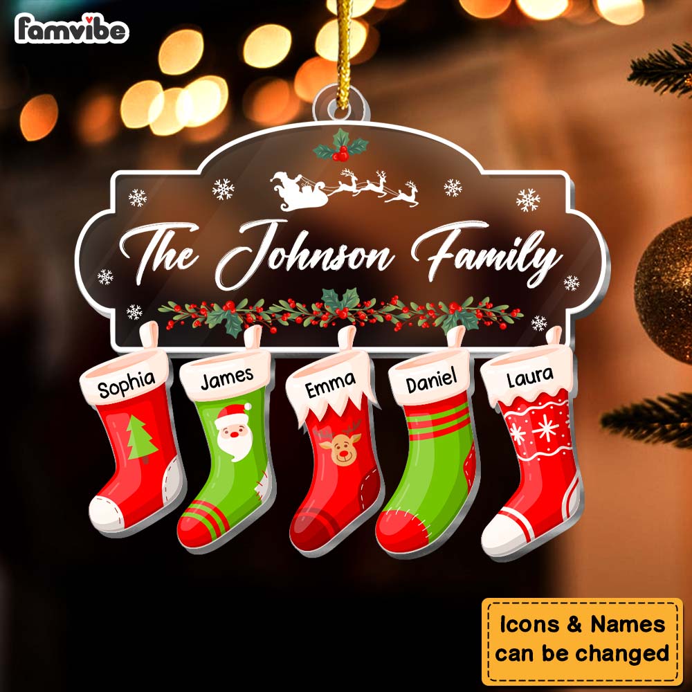 Personalized Stockings Family Gift Christmas Ornament 29817 Primary Mockup