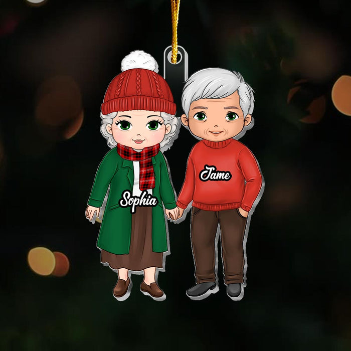 Personalized Old Couple Ornament 29818 1