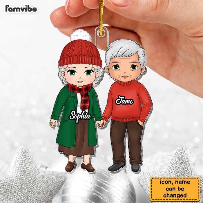 Personalized Old Couple Ornament 29818 1