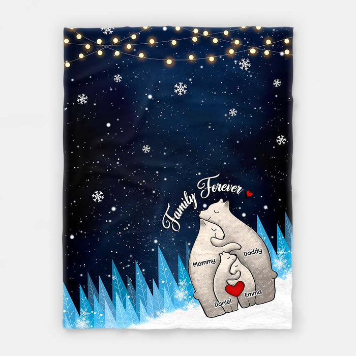 Personalized Bear Family Forever Blanket 29819 1