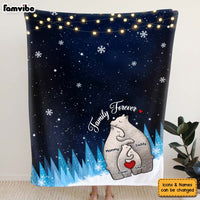 Personalized Bear Family Forever Blanket 29819 thumb 1