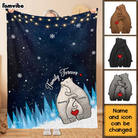 Personalized Bear Family Forever Blanket 29819 thumb 1