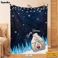 Personalized Bear Family Forever Blanket 29819 thumb 1