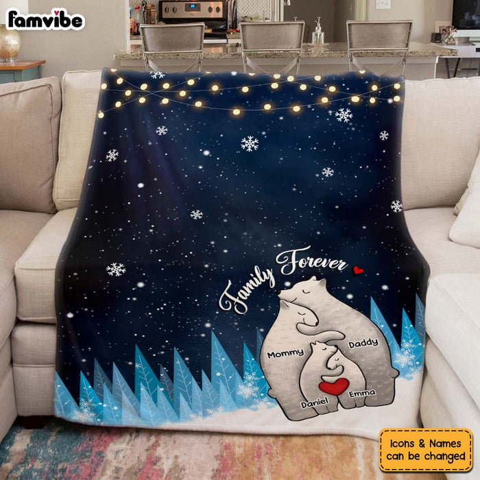 Personalized Bear Family Forever Blanket 29819 1