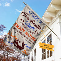 Personalized Welcome To The Cabin  Flag AG132 29O65 thumb 1