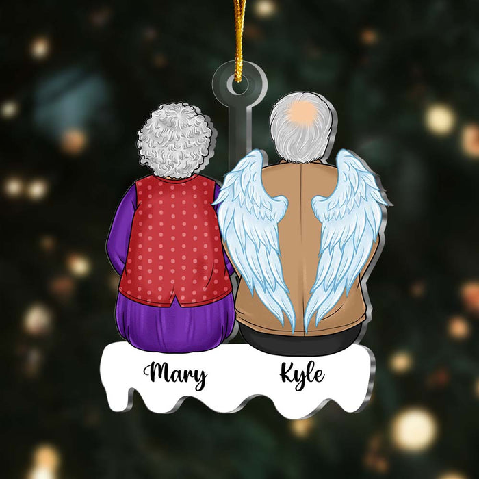 Personalized Gift For Lost Loved One Old Couple Memorial Ornament 29820 1