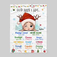 Personalized Gift For Granddaughter God Says I Am Blanket 29824 thumb 1