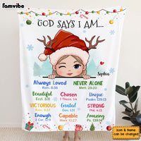 Personalized Gift For Granddaughter God Says I Am Blanket 29824 thumb 1