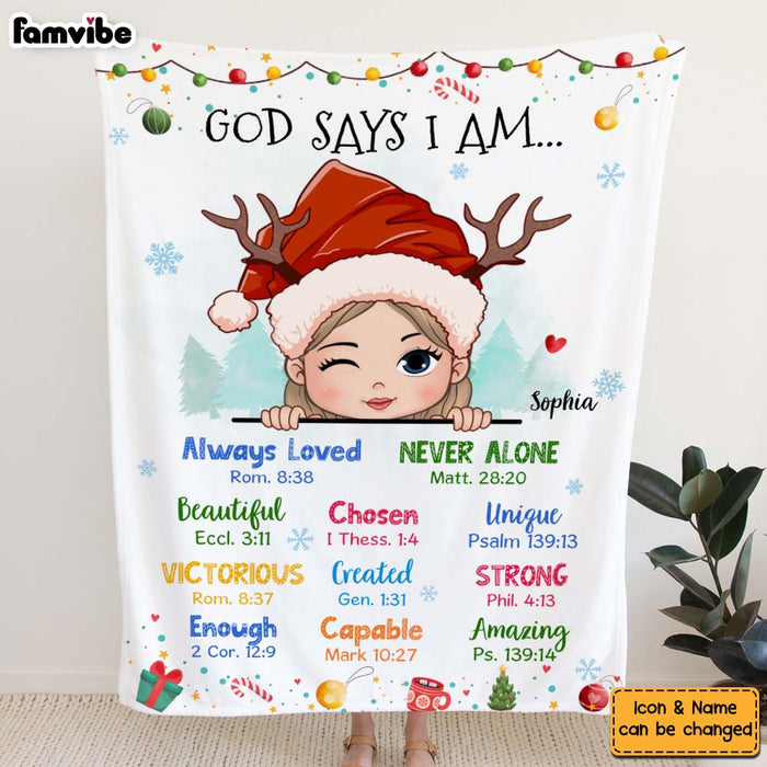 Personalized Gift For Granddaughter God Says I Am Blanket 29824 1