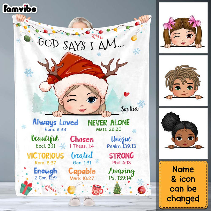 Personalized Gift For Granddaughter God Says I Am Blanket 29824 1