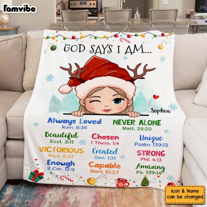 Personalized Gift For Granddaughter God Says I Am Blanket 29824 1