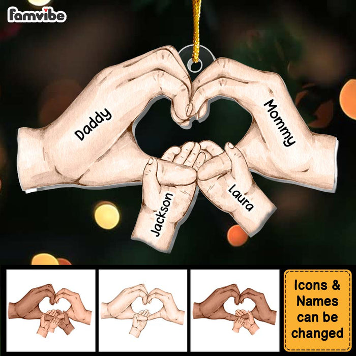 Personalized Family Hand Ornament 29829 1