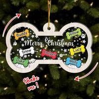 Personalized Gift For Dog Lovers Merry Christmas 5 Layered Shaker Ornament 29833 thumb 1