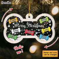 Personalized Gift For Dog Lovers Merry Christmas 5 Layered Shaker Ornament 29833 thumb 1
