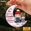 Personalized Grandma And Grand Daughter On The Moon Ornament 29841 1