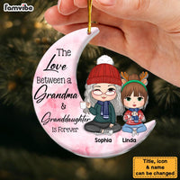 Personalized Grandma And Grand Daughter On The Moon Ornament 29841 thumb 1