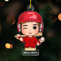 Personalized Gift For Grandson Loves Baseball Ornament 29844 thumb 1