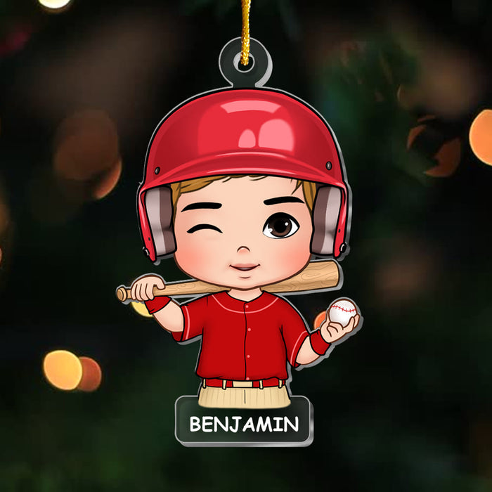 Personalized Gift For Grandson Loves Baseball Ornament 29844 1