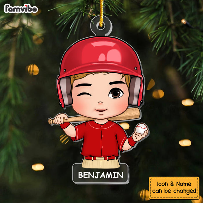 Personalized Gift For Grandson Loves Baseball Ornament 29844 1
